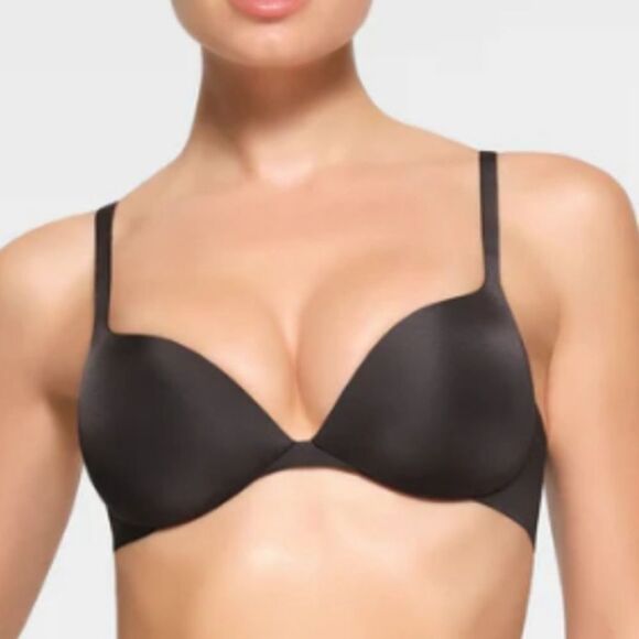 SKIMS | NEW Ultimate Collection Push-Up Plunge Bra in Onyx Women’s Size 38DD - Picture 1 of 11